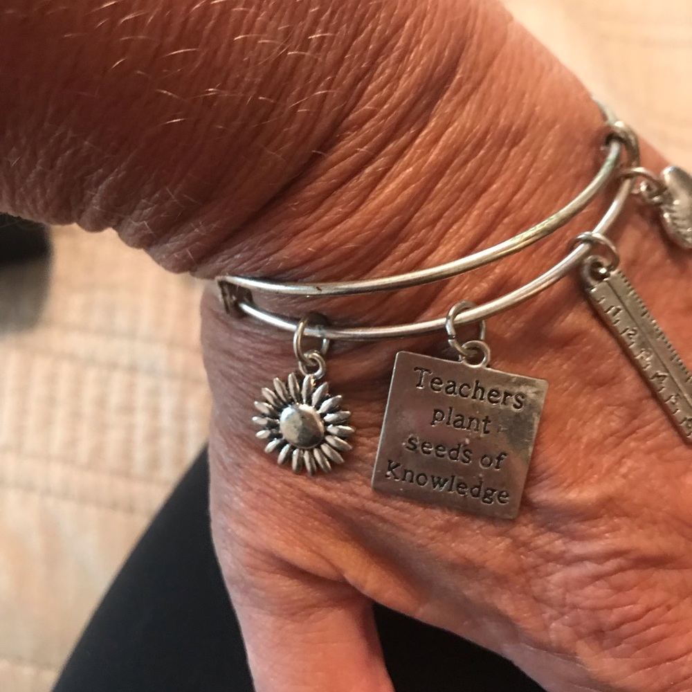 Silver teacher bracelet